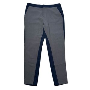 NWT New Banana Republic Colorblock Grey Front Blue Back Crepe Pants Size 12